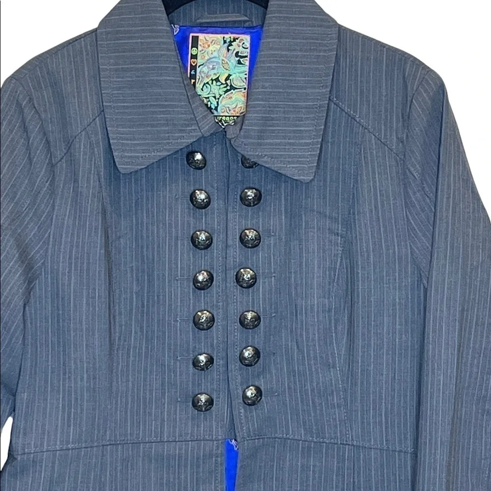 TWO OLD‎ HIPPIES-2OH Gray Striped Jacket